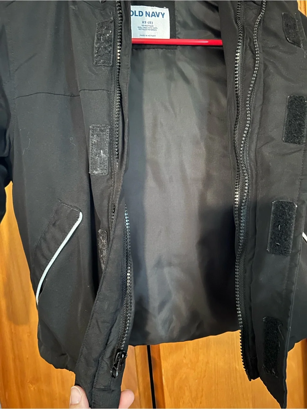 Kids Old Navy Black Hooded Winter Jacket
